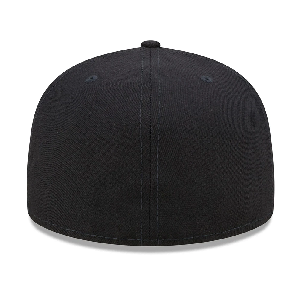 Men's New Era Navy Gwinnett Stripers Black Crackers Theme Night 59FIFTY Fitted Hat