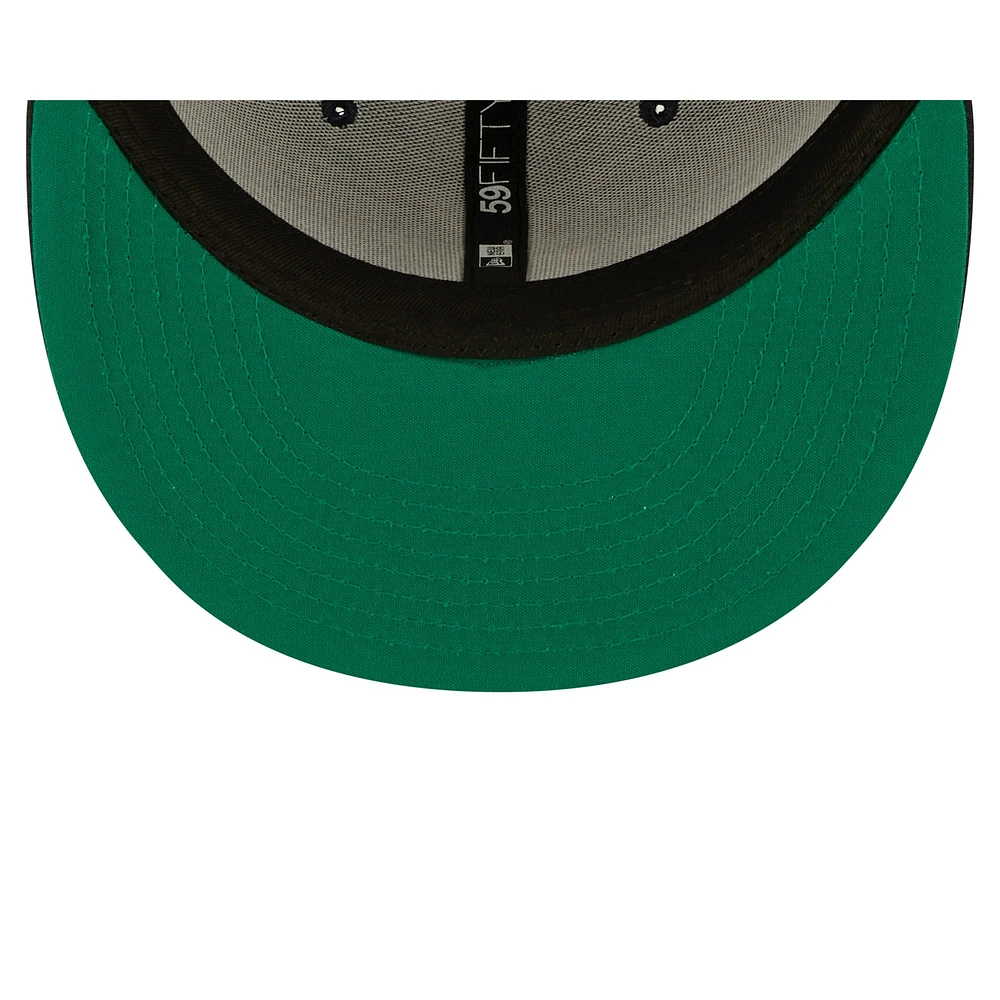 Men's New Era Navy Gwinnett Stripers Black Crackers Theme Night 59FIFTY Fitted Hat