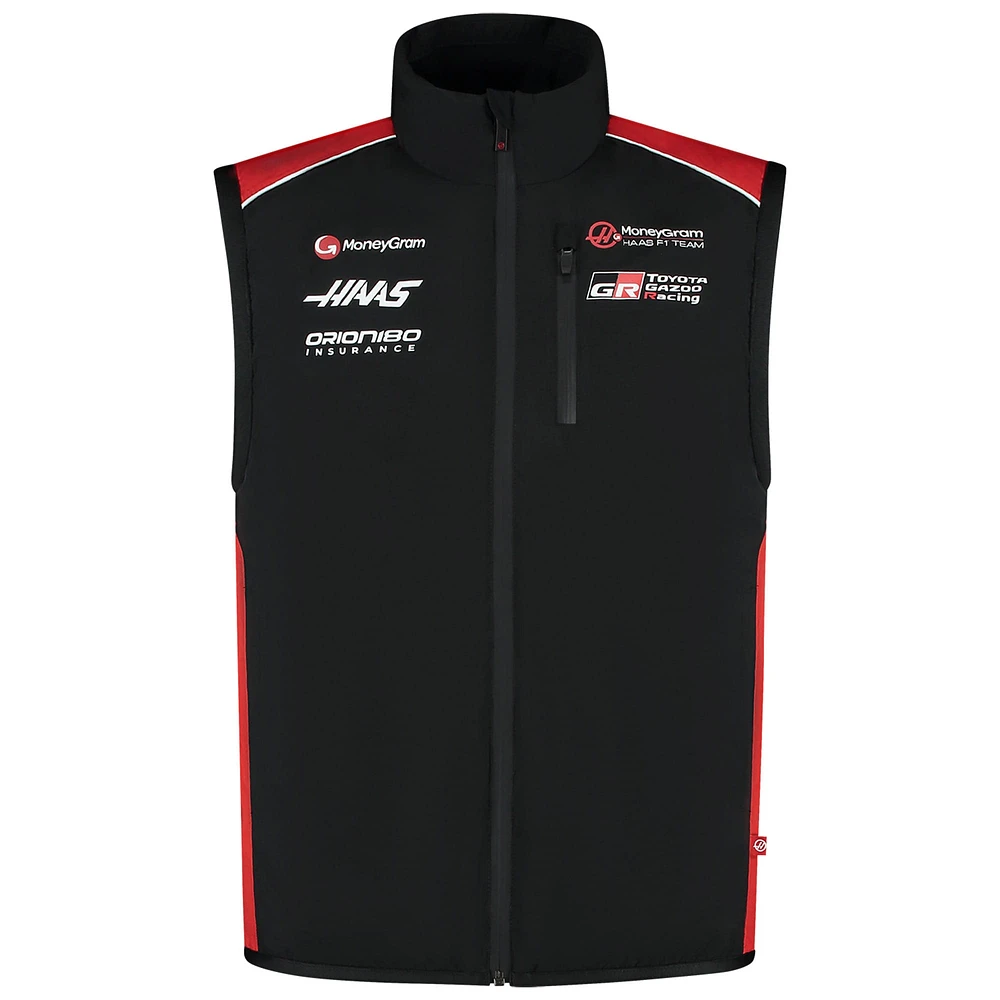 Gilet léger entièrement zippé Haas F1 Black Team pour homme