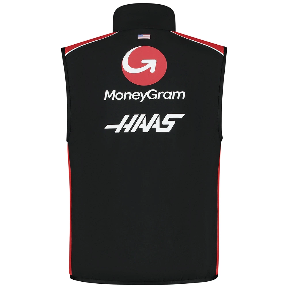 Gilet léger entièrement zippé Haas F1 Black Team pour homme