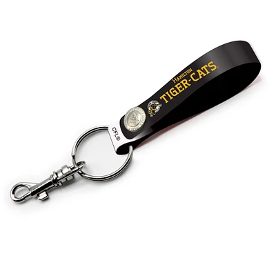 Porte-clés à boucle en cuir personnalisé des Tiger-Cats de Hamilton