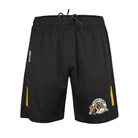Men's New Era  Black Hamilton Tiger-Cats Sideline Swift Performance Knit Shorts