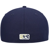 Men's New Era Navy Harrisburg Senators Authentic Collection Road 59FIFTY Fitted Hat