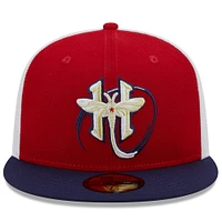 Men's New Era Red/Navy Harrisburg Senators Marvel x Minor League 59FIFTY Fitted Hat