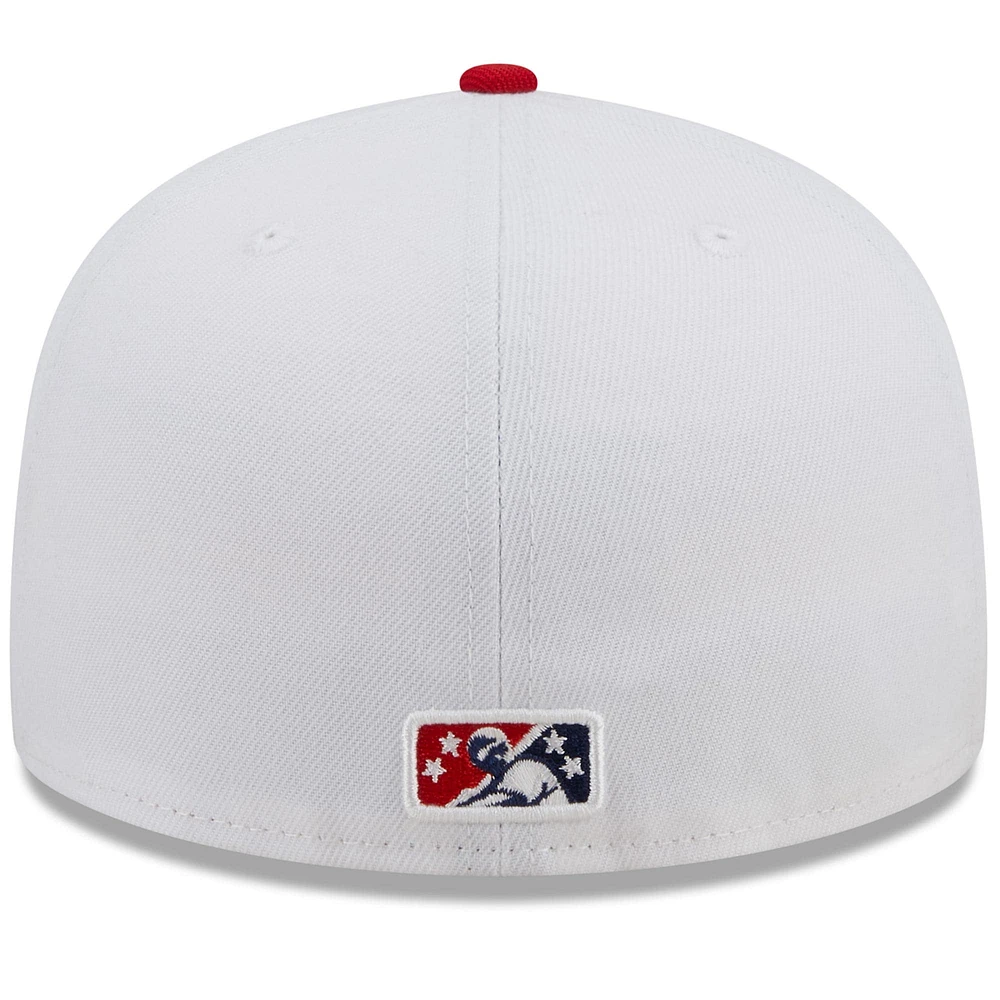 Men's New Era Red/Navy Harrisburg Senators Marvel x Minor League 59FIFTY Fitted Hat