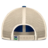 Men's Fanatics Blue/Natural Hartford Whalers Veteran Trucker Adjustable Hat