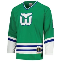 Men's Mitchell & Ness Gordie Howe Green Hartford Whalers  1979/80 Blue Line Player Jersey