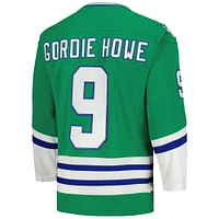 Men's Mitchell & Ness Gordie Howe Green Hartford Whalers  1979/80 Blue Line Player Jersey