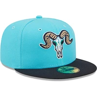 Men's New Era Aqua/Black Chivos De Hartford Copa La Diversion 59FIFTY Fitted Hat