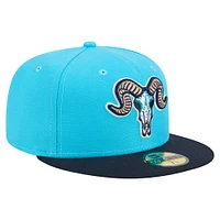 Men's New Era Light Blue/Navy Hartford Yard Goats Copa de la Diversión 59FIFTY Fitted Hat