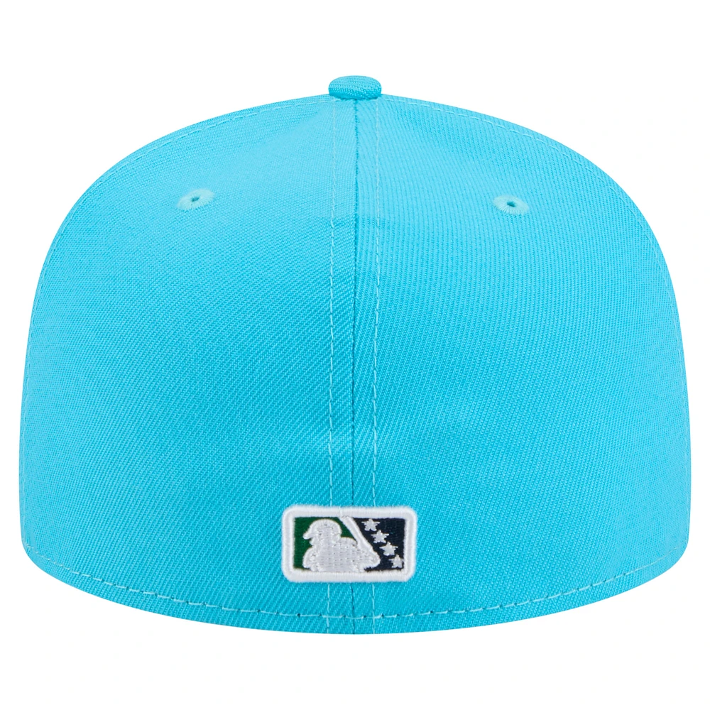 Men's New Era Light Blue/Navy Hartford Yard Goats Copa de la Diversión 59FIFTY Fitted Hat