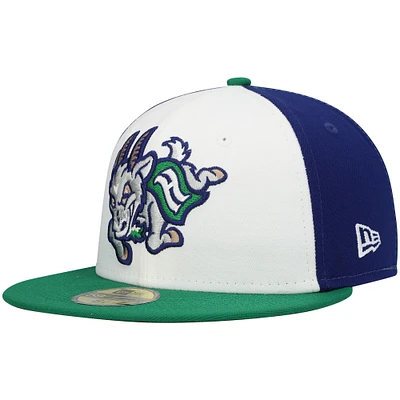 Casquette ajustée New Era Hartford Yard Goats Authentic Collection Team Alternate 59FIFTY pour homme, blanche