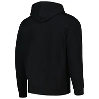 Men's Colosseum Black Harvard Crimson Sunrise Pullover Hoodie