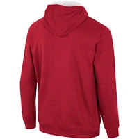 Men's Colosseum Crimson Harvard Team Half-Zip Pullover Hoodie