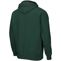 Men's Colosseum Green Hawaii Warriors Arch & Logo 3.0 Full-Zip Hoodie