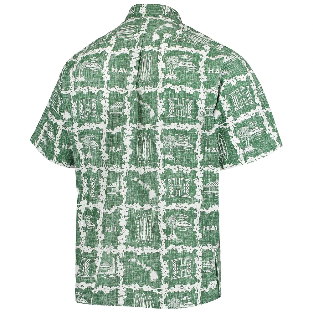 Men's Reyn Spooner Green Hawaii Warriors Classic Button-Down Shirt