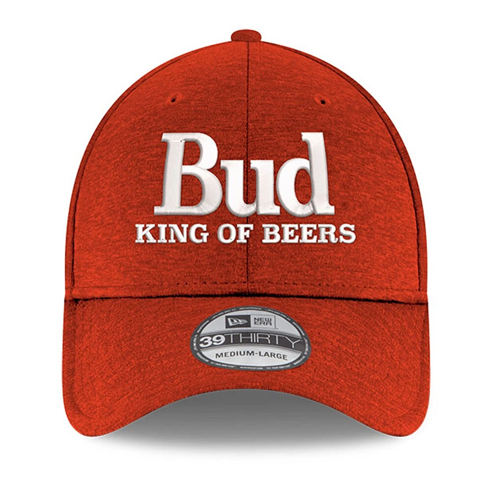 Men's New Era Scarlet Ken Schrader Bud King of Beers 39THIRTY Flex Hat