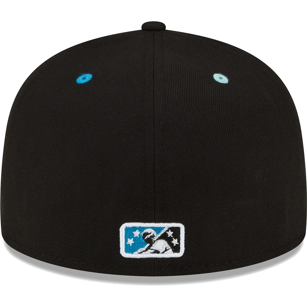 Men's New Era Black/Royal Hickory Crawdads Copa De La Diversion 59FIFTY Fitted Hat