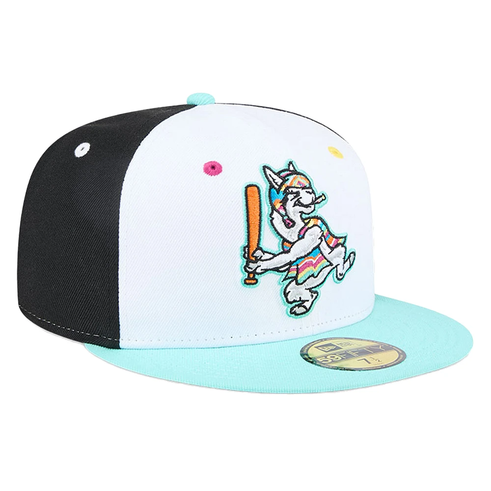 Men's New Era White Hickory Crawdads Copa de la Diversión 59FIFTY Fitted Hat