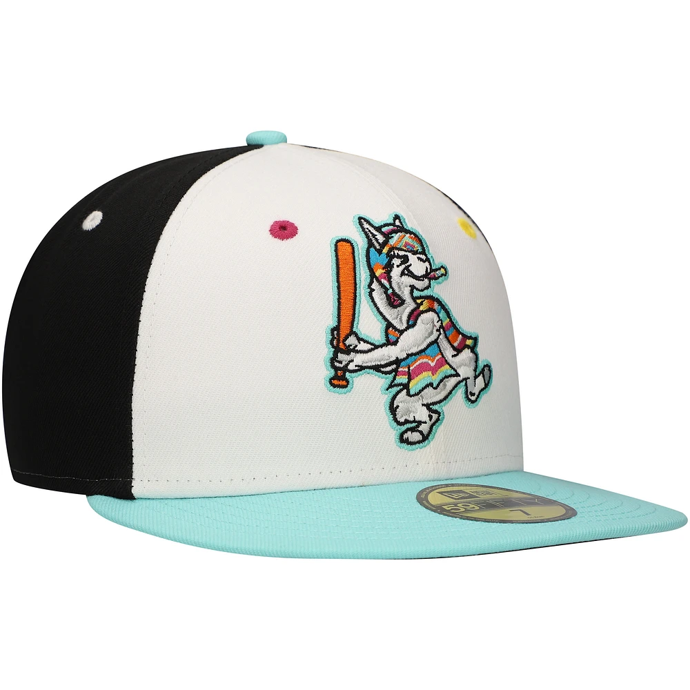 Casquette ajustée New Era White Llamas de Hickory Copa la Diversión 59FIFTY pour hommes