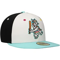 Casquette ajustée New Era White Llamas de Hickory Copa la Diversión 59FIFTY pour hommes