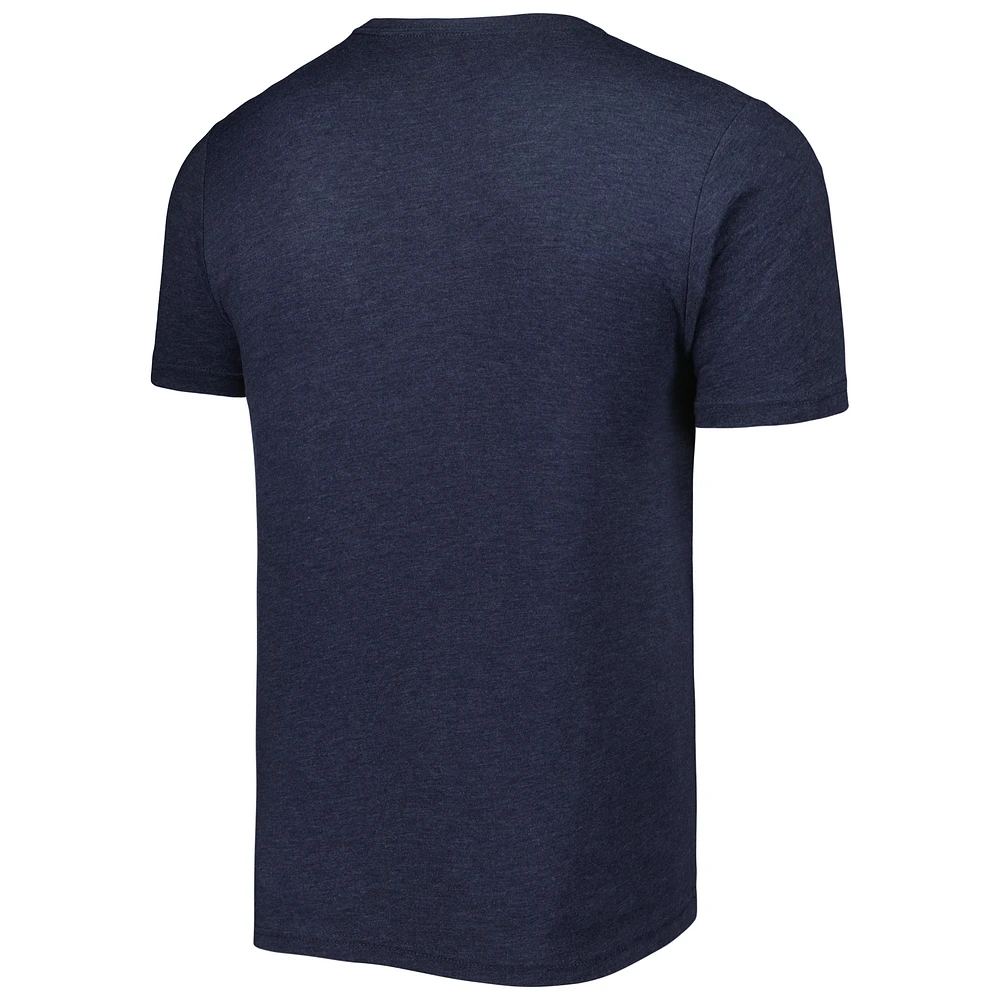 T-shirt homme bleu marine chiné Soñadores de Hillsboro Copa la Diversion Sugar Skull triple mélange
