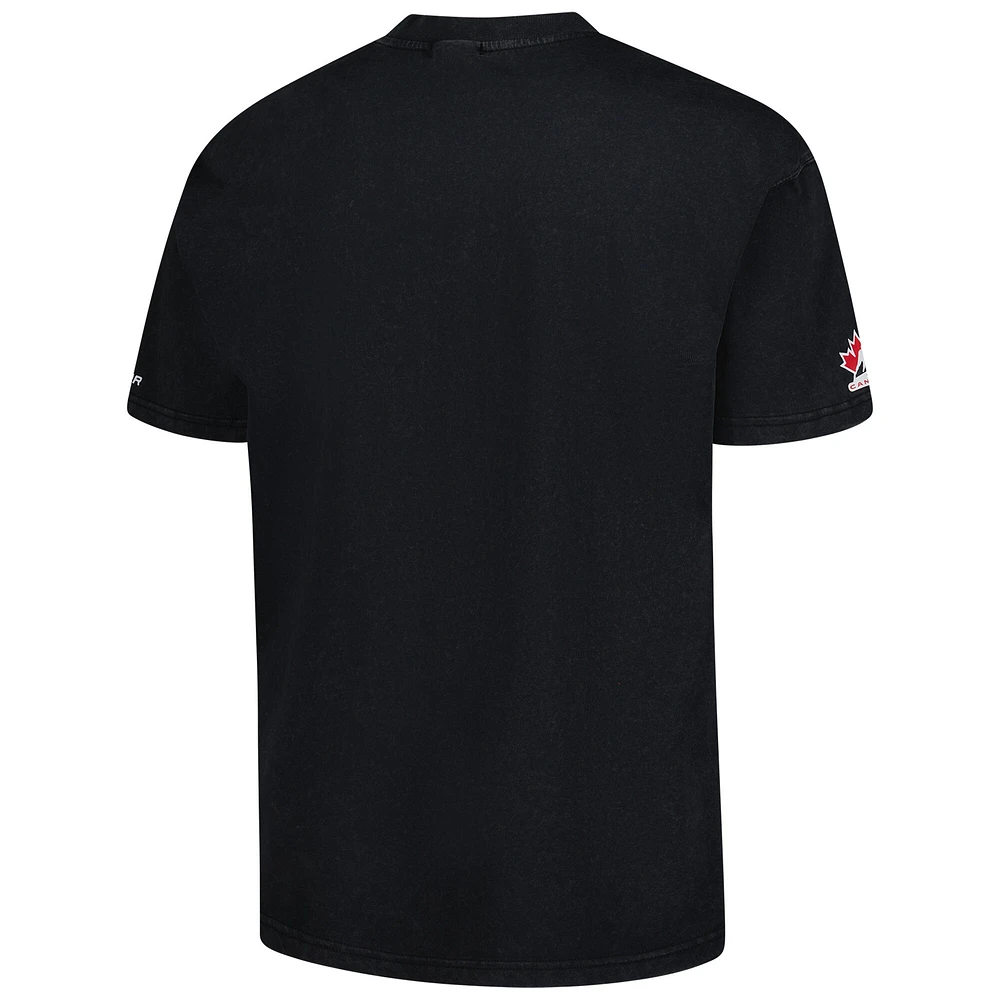 T-shirt unisexe noir coupe carrée Hockey Canada 2024