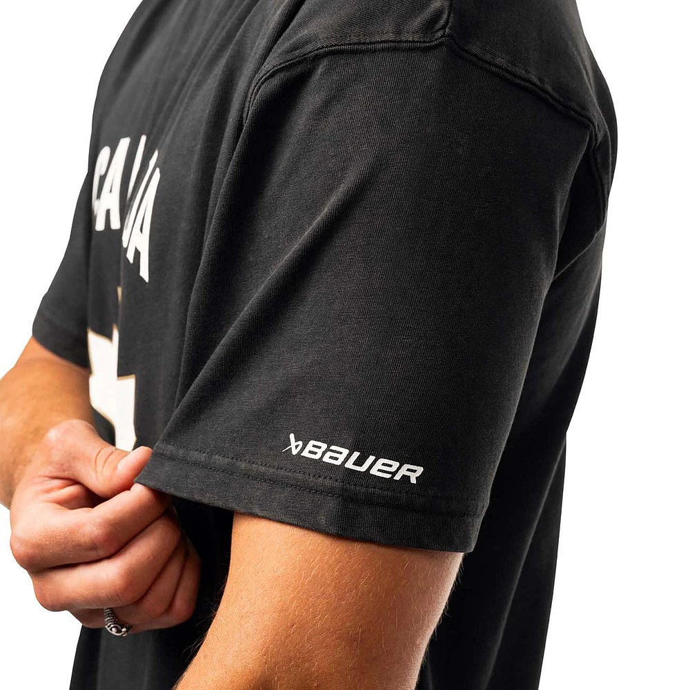 T-shirt unisexe noir coupe carrée Hockey Canada 2024