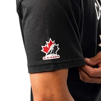 T-shirt unisexe noir coupe carrée Hockey Canada 2024