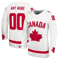 Unisex White Hockey Canada Alternate Replica Custom Jersey
