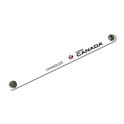 Bracelet mince en cuir personnalisé de Hockey Canada, blanc