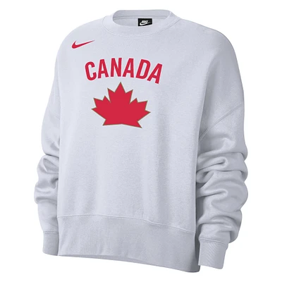 Nike Hockey Canada Heritage Everyday Campus pour femme - Blanc Chandail molletonné