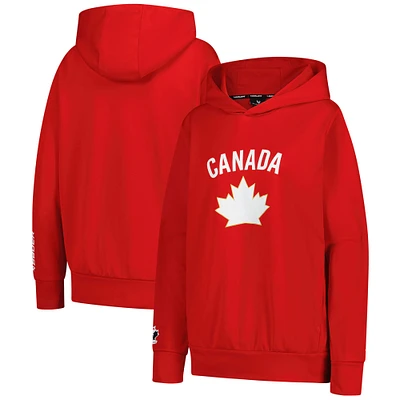 Chandail à capuchon rouge pour femme Hockey Canada 2024