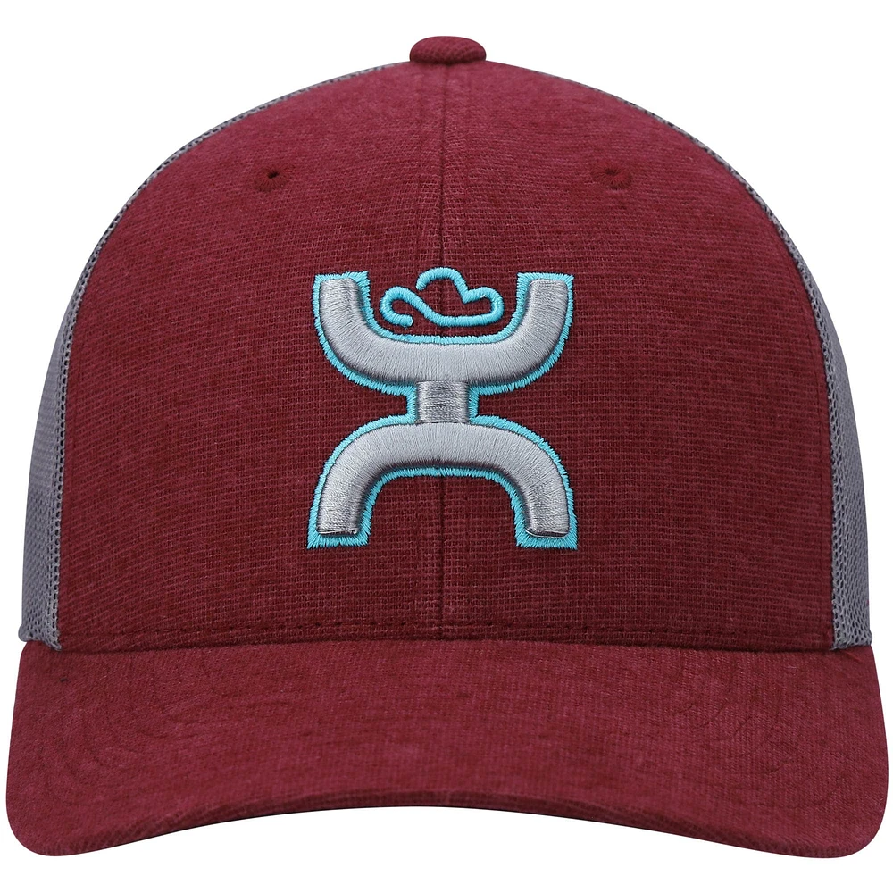Men's HOOey Maroon/Gray Sterling Trucker Snapback Hat