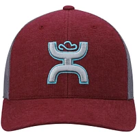 Men's HOOey Maroon/Gray Sterling Trucker Snapback Hat