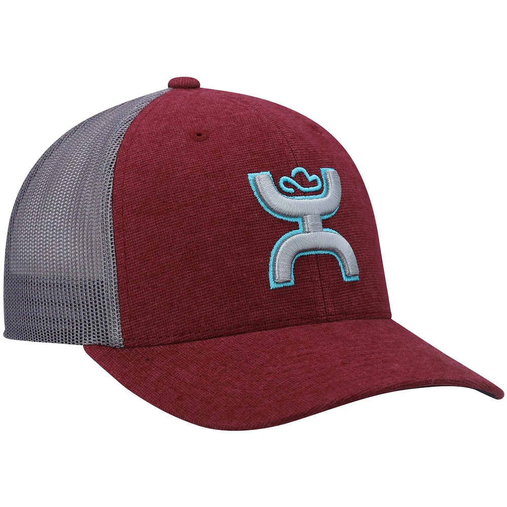 Men's HOOey Maroon/Gray Sterling Trucker Snapback Hat