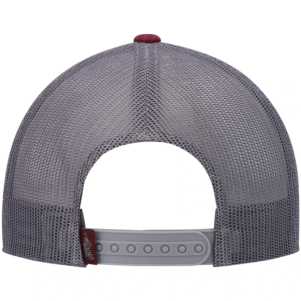 Men's HOOey Maroon/Gray Sterling Trucker Snapback Hat