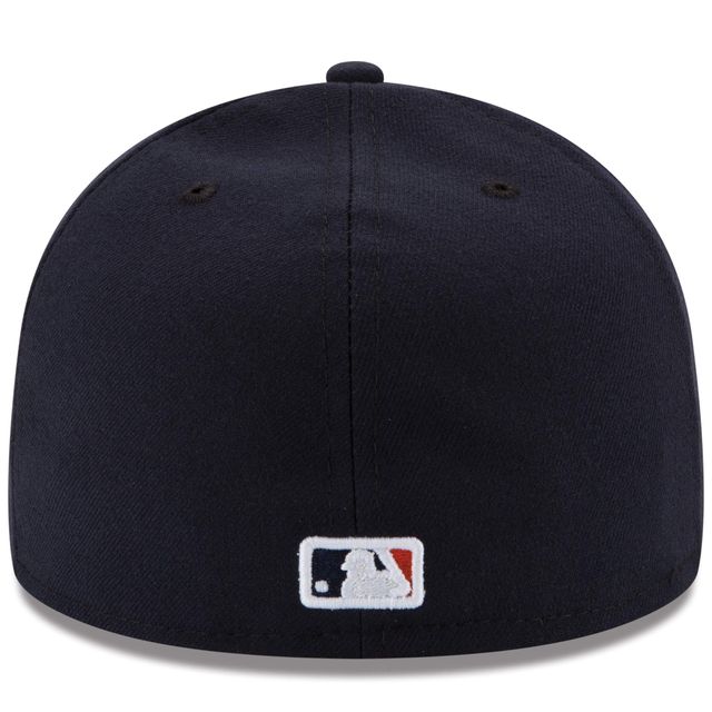 Houston Astros New Era Road Authentic Collection On-Field Logo 59FIFTY - Bonnet ajusté Marine / Orange