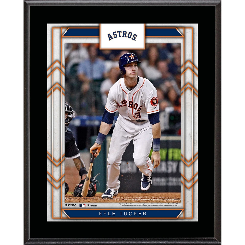 Plaque de nom de joueur sublimée Kyle Tucker Houston Astros 10,5'' x 13''