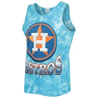 Men's '47 Blue Houston Astros Big Leaguer Tubular Tie-Dye Tank Top