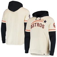 Men's '47 Cream Houston Astros Trifecta Shortstop Pullover Hoodie