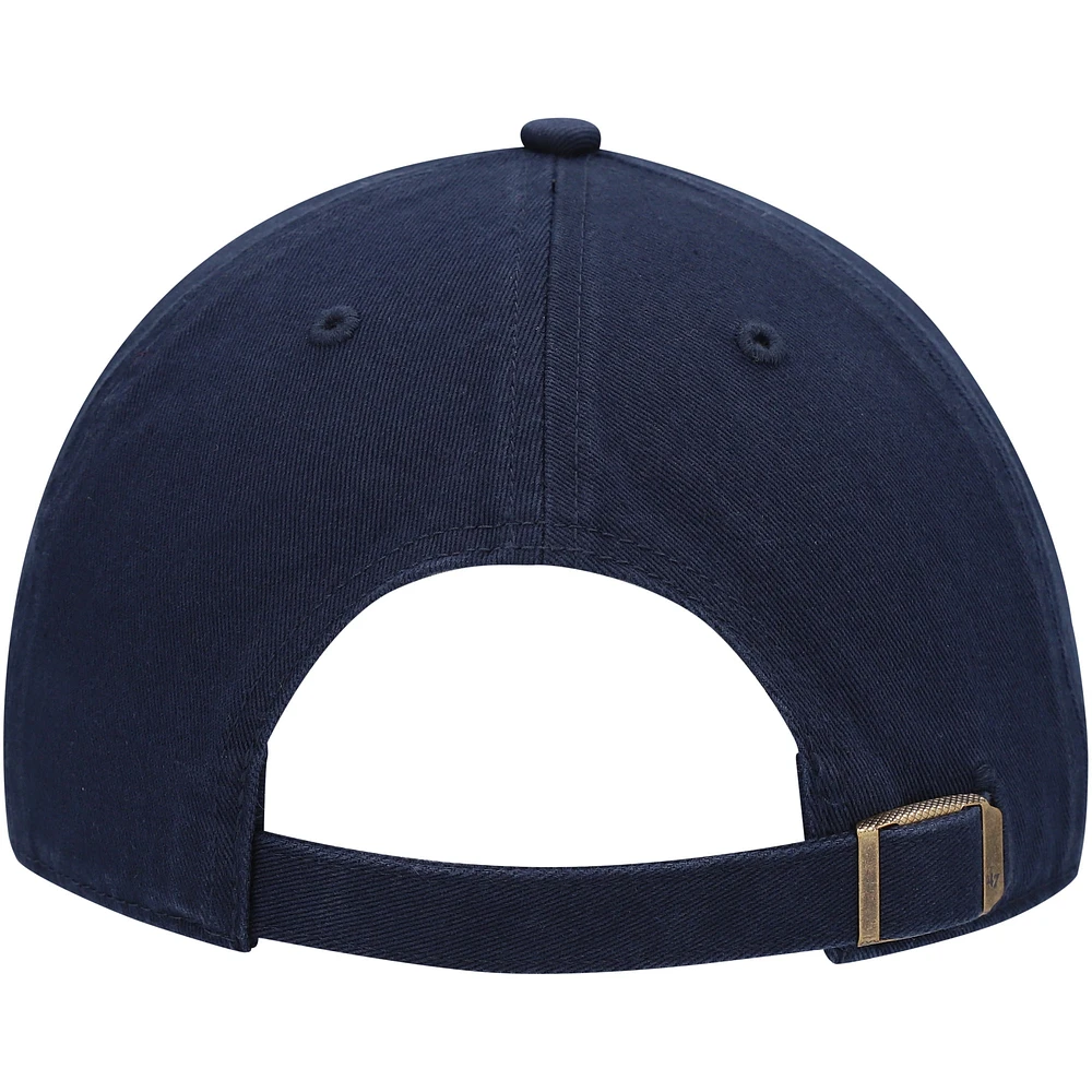 Men's '47 Navy Houston Astros Logo Cooperstown Collection Clean Up Adjustable Hat