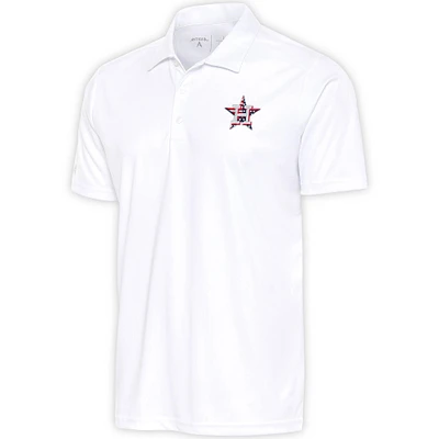 Polo patriotique Apex blanc Antigua pour homme des Astros de Houston