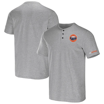 Collection Darius Rucker pour homme par Fanatics Heather Grey Houston Astros Henley T-shirt