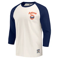 Men's Darius Rucker Collection by Fanatics Navy/White Houston Astros Cooperstown Raglan 3/4-Sleeve T-Shirt
