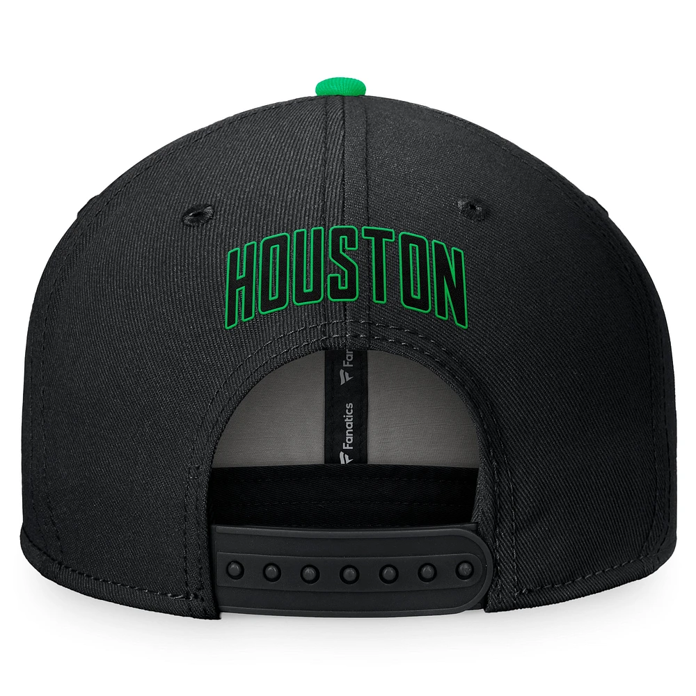 Men's Fanatics Black/Kelly Green Houston Astros Lucky Snapback Hat