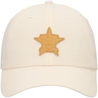Men's Fanatics Cream Houston Astros Front Office Leather Patch Adjustable Hat