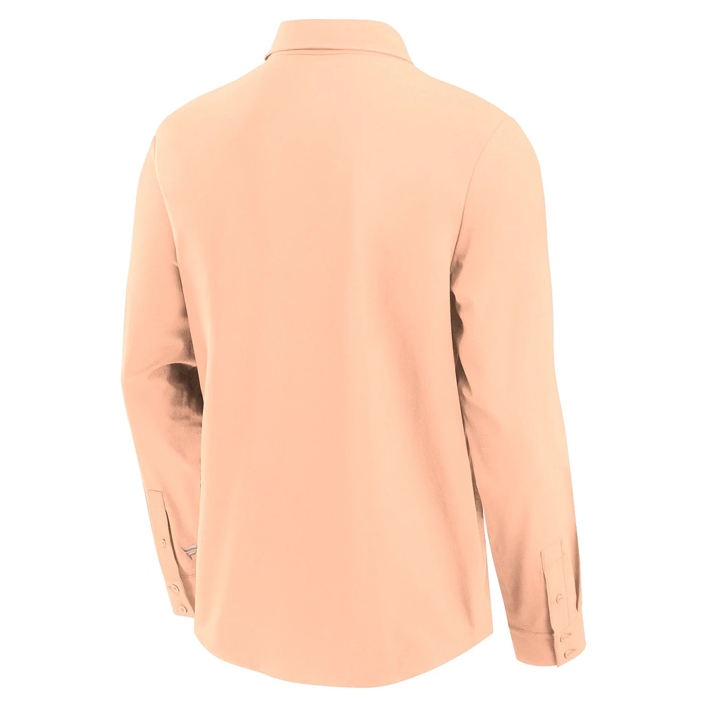 Men's Fanatics Light Pink Houston Astros Front Office Long Sleeve Button-Up Shirt