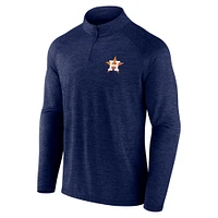 Men's Fanatics Navy Houston Astros Head-to-Head Raglan Quarter-Zip Jacket