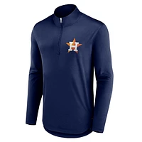 Men's Fanatics Navy Houston Astros Tough Minded Lightweight Quarter-Zip Pullover